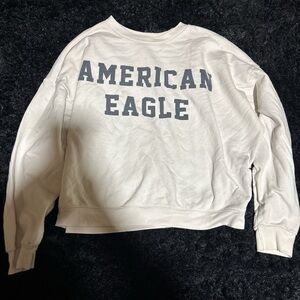 American Eagle Outfitters Women's Cream Crew Neck Sweater